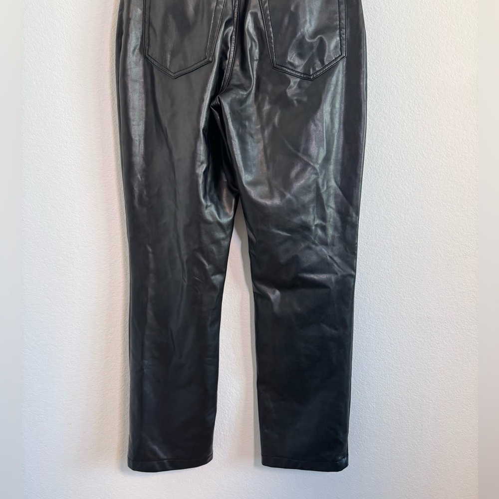 Abercrombie‎ & Fitch 90s Straight Ultra High Rise Faux Leather Pants Size 26/2 - Picture 8 of 12